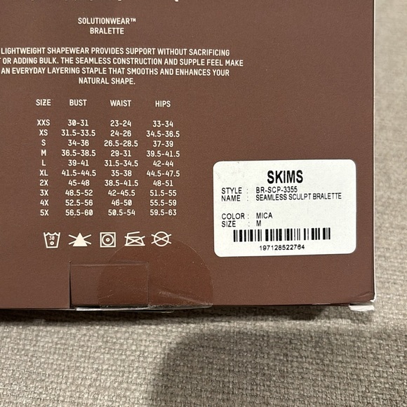 Skims seamless sculpt bralette in color MICA size medium NIB - Picture 8 of 10